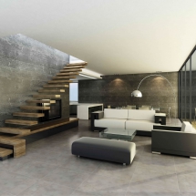 Avantgarde modern grey atmosphere